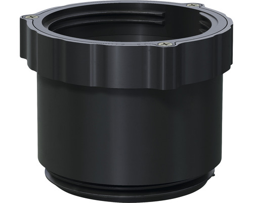 Adapter für Terrassenlager Schwarze Kunststoff-Rohrverbindung mit Schrauben