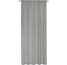 Grauer Vorhang mit Kräuselbandaufhängung