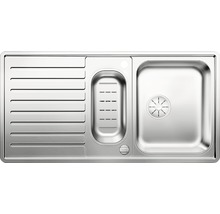 Spüle aus Edelstahl mit Abtropffläche und Becken