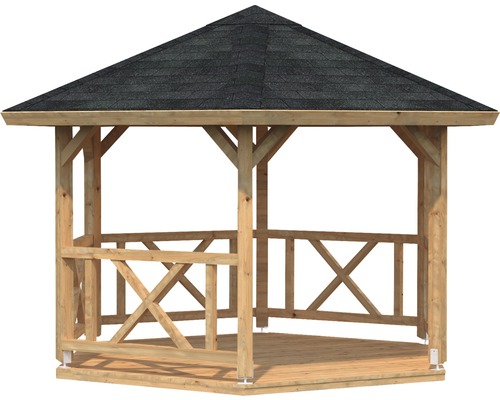 Holzpavillon mit Dach