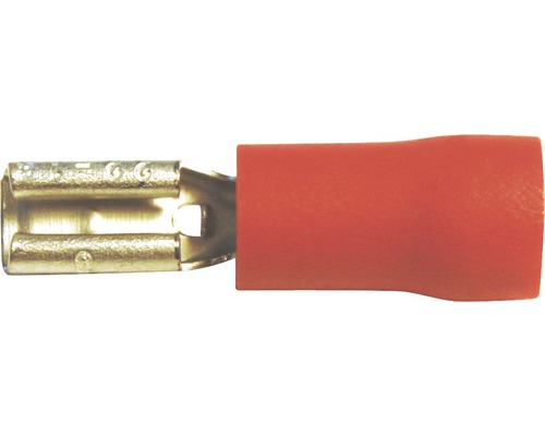 Flachsteckhülse isoliert rot 2,8x0,8 mm, 100 Stück