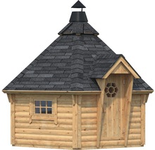 Grillkota Palmako Eva 8,7 m² inkl. Fußboden 326 x 326 cm tauchgrundiert braun-thumb-1 Grillkota Palmako Eva 8,7 m² inkl. Fußboden 326 x 326 cm tauchgrundiert braun-thumb-1