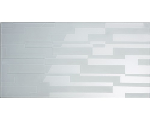 Glas Wandfliese Stripe 30,0x60,0 cm weiß glänzend
