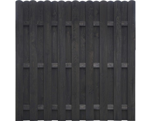 Hauptelement Dieter 180 x 180 cm anthrazit Holzzaun mit Latten und Querstreben