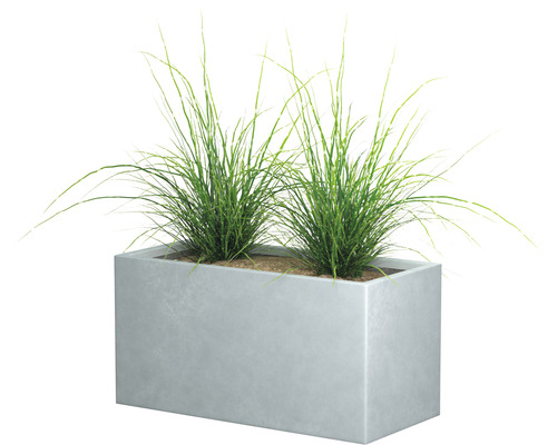 Rechteckiger Pflanzkasten mit Bepflanzung