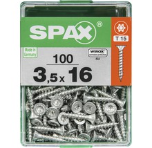Spax Universalschraube Senkkopf Stahl gehärtet T 15, Holz-Vollgewinde 3,5x16 mm, 100 Stück