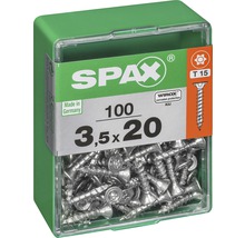 Spax Universalschraube Senkkopf Stahl gehärtet T 15, Holz-Vollgewinde 3,5x20 mm, 100 Stück