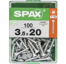 Spax Universalschraube Senkkopf Stahl gehärtet T 15, Holz-Vollgewinde 3,5x20 mm, 100 Stück