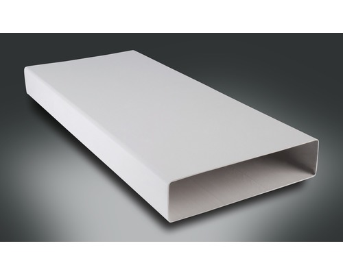 Rotheigner Flachkanal weiß 220 mm x 54 mm L = 500 mm Rechteckiger Lüftungskanal aus Kunststoff