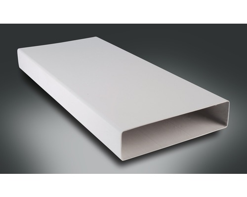 Rotheigner Flachkanal weiß 220 mm x 54 mm L = 1000 mm Rechteckiger Lüftungskanal aus Metall
