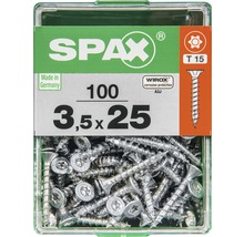 Spax Universalschraube Senkkopf Stahl gehärtet T 15, Holz-Vollgewinde 3,5x25 mm, 100 Stück