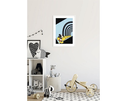 Gerahmtes Mickey Mouse Wandbild im Kinderzimmer