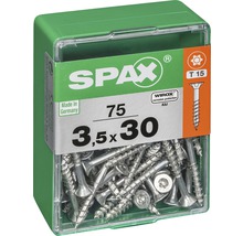 Spax Universalschraube Senkkopf Stahl gehärtet T 15, Holz-Teilgewinde 3,5x30 mm, 75 Stück