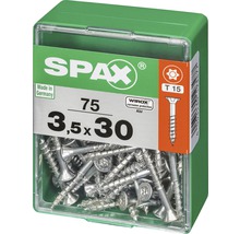 Spax Universalschraube Senkkopf Stahl gehärtet T 15, Holz-Teilgewinde 3,5x30 mm, 75 Stück
