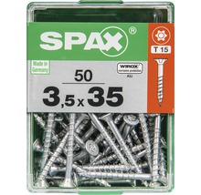 Spax Universalschraube Senkkopf Stahl gehärtet T 15, Holz-Teilgewinde 3,5x35 mm, 50 Stück