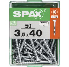 Spax Universalschraube Senkkopf Stahl gehärtet T 15, Holz-Teilgewinde 3,5x40 mm, 50 Stück