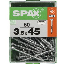 Spax Universalschraube Senkkopf Stahl gehärtet T 15, Holz-Teilgewinde 3,5x45 mm, 50 Stück