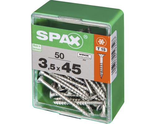 Box mit Spaax Universalschrauben, 3,5 x 45 Millimeter