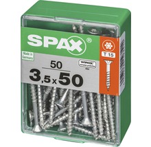 Spax Universalschraube Senkkopf Stahl gehärtet T 15, Holz-Teilgewinde 3,5x50 mm, 50 Stück