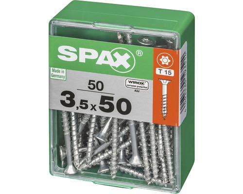 Spax Schrauben 3,5 x 50 Millimeter im Behälter