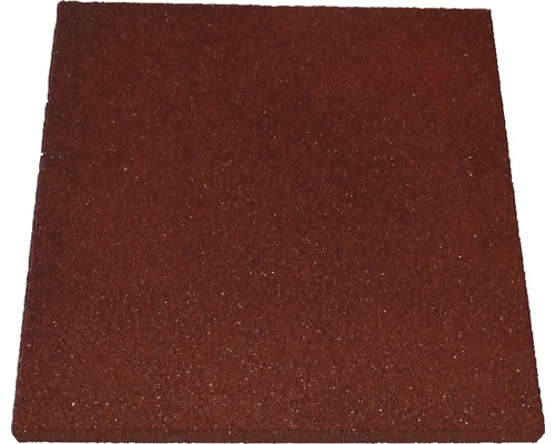 Fallschutzmatte Gummi 500x500x25mm rot Quadratische Pflasterplatte aus Gummi