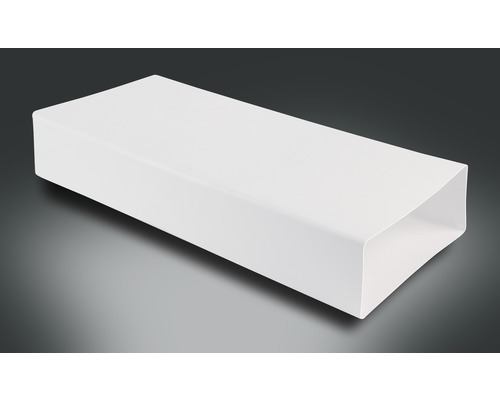 Rotheigner Flachkanal weiß 220 mm x 90 mm L = 500 mm Rechteckiger Installationskanal aus Kunststoff
