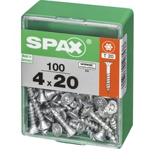 Spax Universalschraube Senkkopf Stahl gehärtet T 20, Holz-Vollgewinde 4x20 mm, 100 Stück