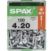 Spax Universalschraube Senkkopf Stahl gehärtet T 20, Holz-Vollgewinde 4x20 mm, 100 Stück