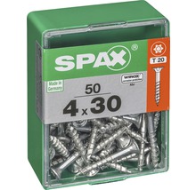 Spax Universalschraube Senkkopf Stahl gehärtet T 20, Holz-Teilgewinde 4x30 mm, 50 Stück