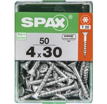 Spax Universalschraube Senkkopf Stahl gehärtet T 20, Holz-Teilgewinde 4x30 mm, 50 Stück