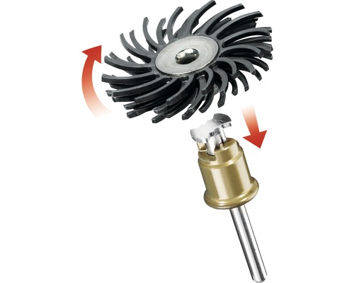 Lamellenschleifer mit Aufspanndorn für Bohrmaschinen