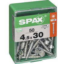 Spax Universalschraube Senkkopf Stahl gehärtet T 20, Holz-Teilgewinde 4,5x30 mm, 50 Stück