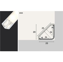 LED Profil mit Maßen