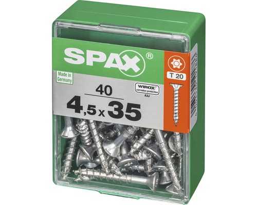 Spax Schrauben 4,5 x 35 Millimeter im Behälter