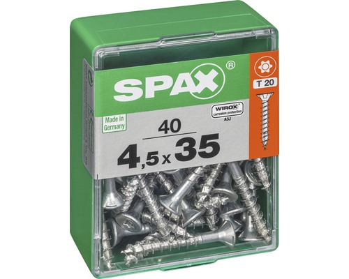 Spax Universalschrauben, 4,5 x 35 Millimeter, 40 Stück in einer Packung