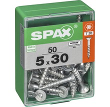 Spax Universalschraube Senkkopf Stahl gehärtet T 20, Holz-Teilgewinde 5x30 mm, 50 Stück
