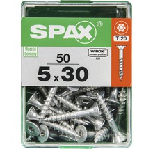 Spax Universalschraube Senkkopf Stahl gehärtet T 20, Holz-Teilgewinde 5x30 mm, 50 Stück