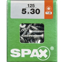 Spax Universalschraube Senkkopf Stahl gehärtet T 20, Holz-Teilgewinde 5x30 mm, 125 Stück