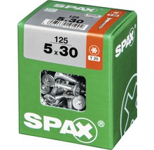 Spax Universalschraube Senkkopf Stahl gehärtet T 20, Holz-Teilgewinde 5x30 mm, 125 Stück