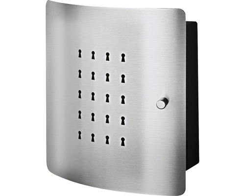 Schlüsselkassette Burg Wächter Slot 6220 schwarz, Außenmaß: B, H, T: 210x240x70 mm Schlüsselschrank aus Metall mit Schlüssellöchern
