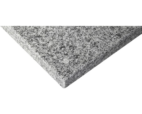 FLAIRSTONE Trittstufe Iceland white grau 1 Längsseite + beide kurze Seiten geschliffen und gefast 115 cm x 35 cm