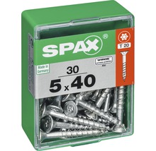 Spax Universalschraube Senkkopf Stahl gehärtet T 20, Holz-Teilgewinde 5x40 mm, 30 Stück