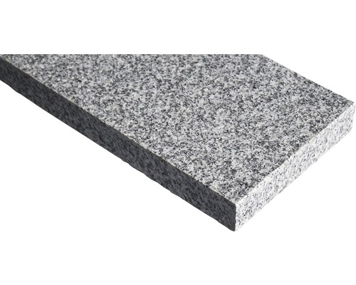 FLAIRSTONE Setzstufe Iceland white grau beide kurze Seiten leicht gefast 115 cm x 15 cm