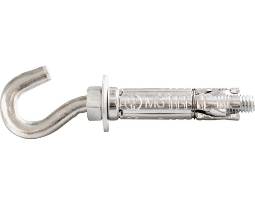 Spreizanker TOX mit Haken Pirat Sven-S M6x40 mm 50 Stück Metallischer Spreizdübel mit Haken