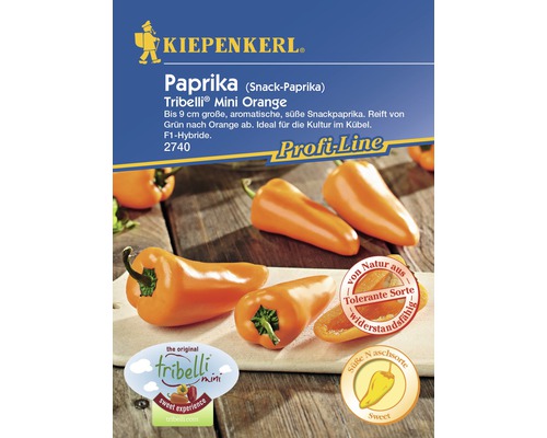 Gemüsesamen Kiepenkerl Snackpaprika 'Tribelli mini' orange