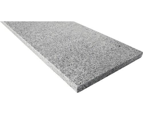 FLAIRSTONE Poolumrandung Iceland white grau gerade 1 Längsseite gerundet 115 cm x 35 cm x 3 cm