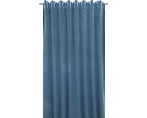 Vorhang mit Faltenband Velvet blau 140x280 cm