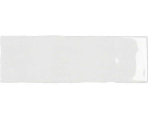 Steingut Wandfliese Nolita Blanco 6,5x20 cm weiß glänzend Keramikfliese, rechteckig