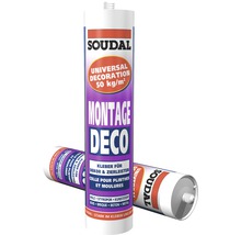 Zwei Kartuschen Soudal Montage Deco Kleber für Dekor und Zierleisten