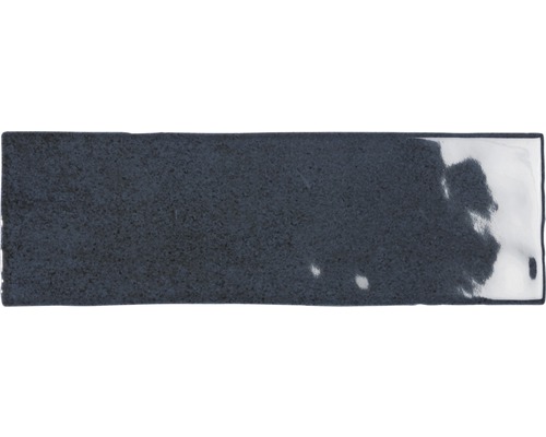 Steingut Wandfliese Nolita 6,5x20,0 cm dunkelblau glänzend